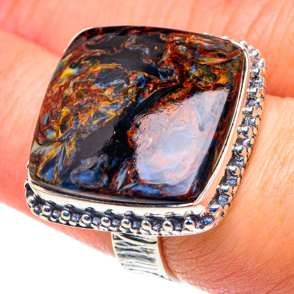 Golden Pietersite Rings handcrafted by Anasilvercos - RING92997