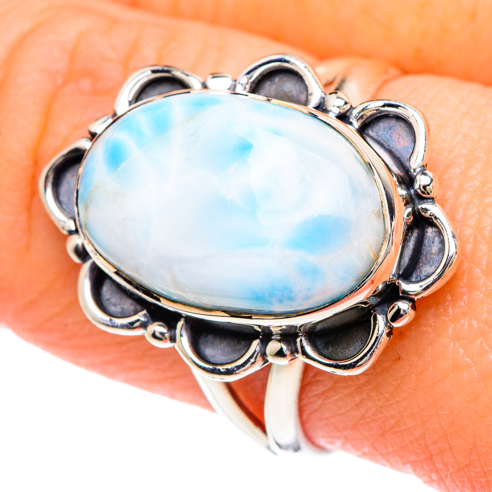 Larimar Rings handcrafted by Anasilvercos - RING93022