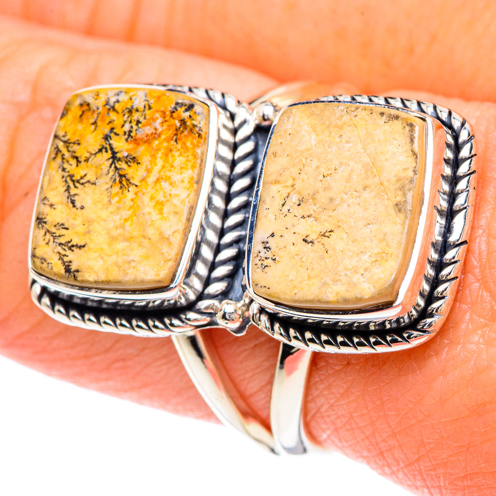 Germany Psilomelane Dendrite Rings handcrafted by Anasilvercos - RING93028