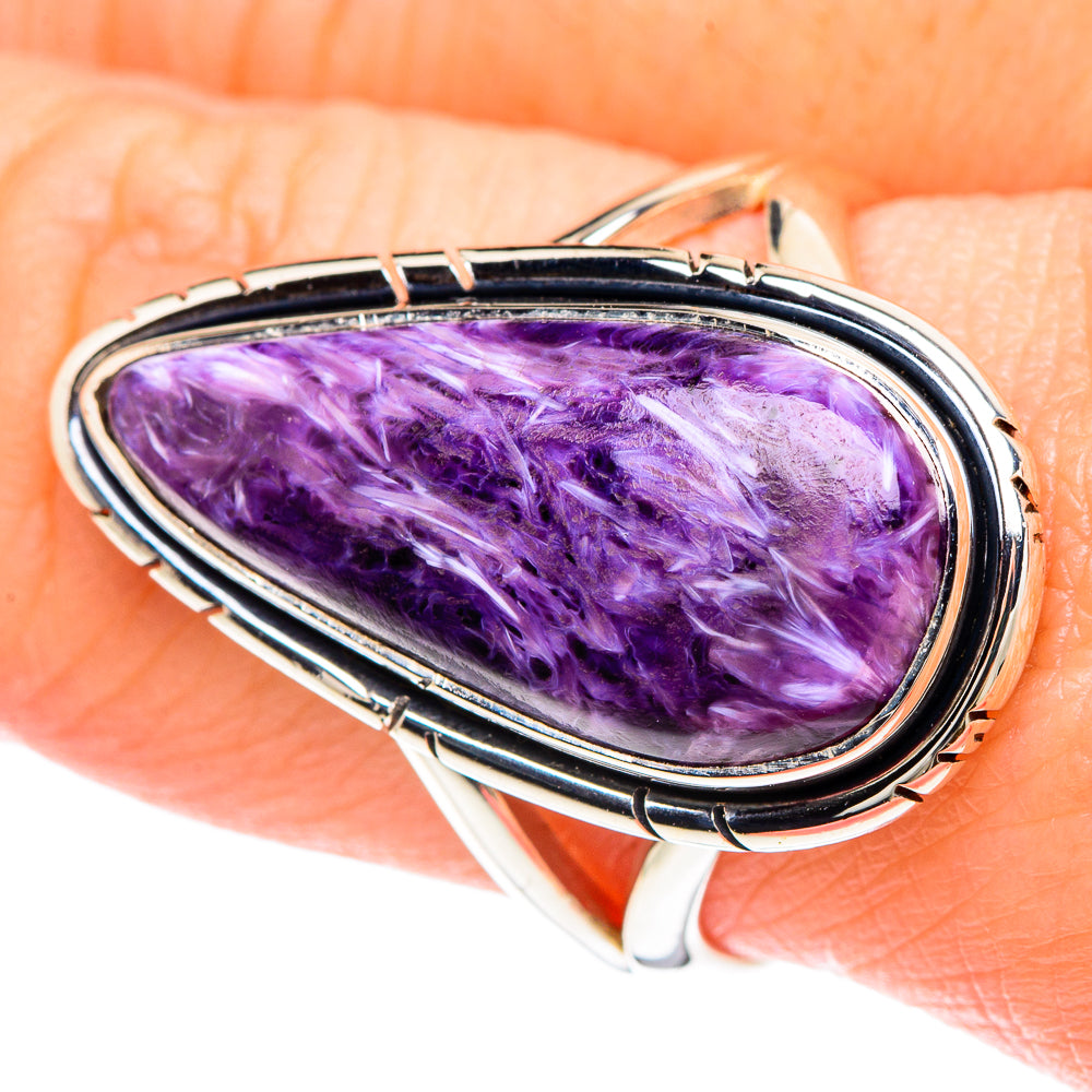 Charoite Rings handcrafted by Anasilvercos - RING93036