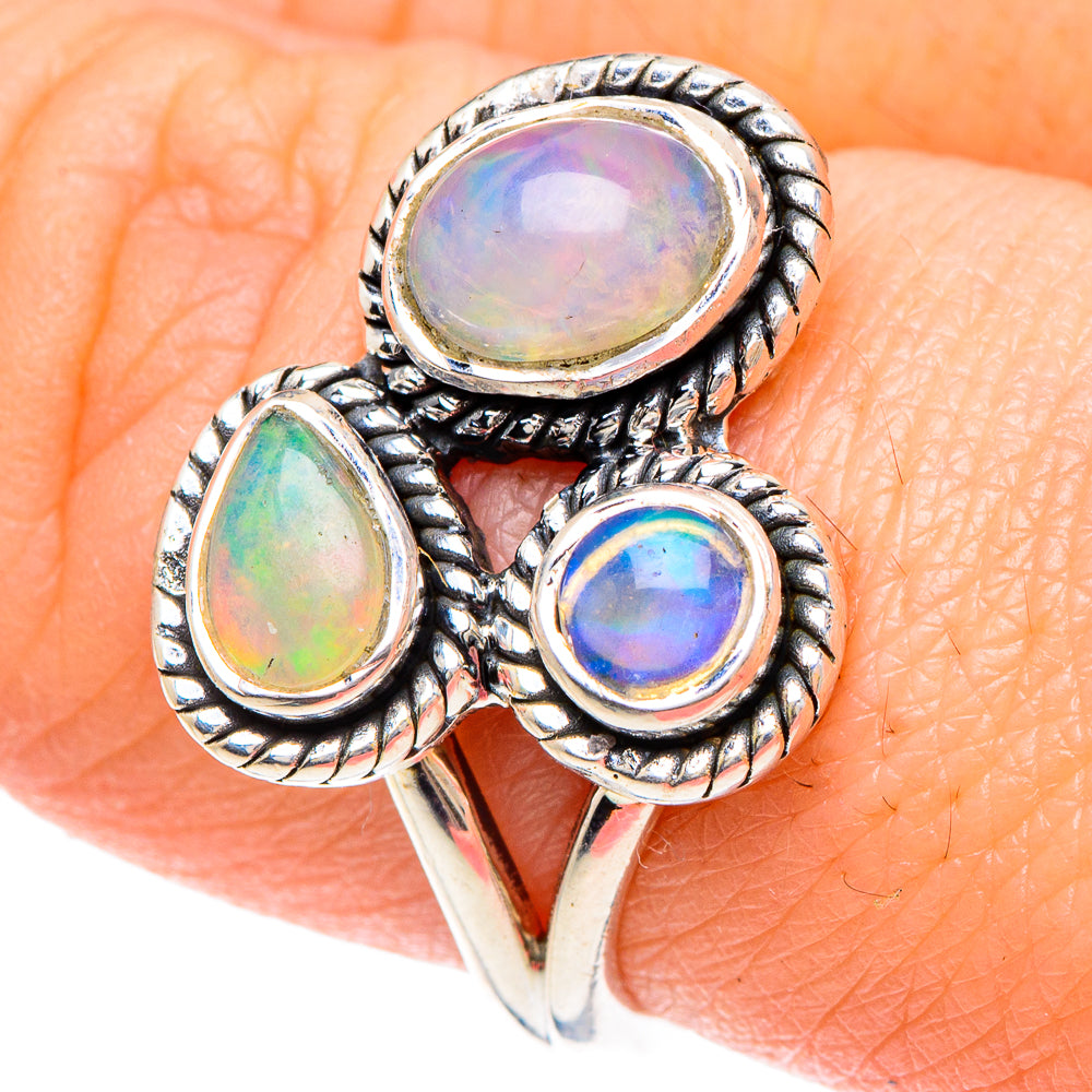 Ethiopian Opal Rings handcrafted by Anasilvercos - RING93043