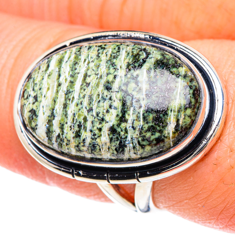 Lizard Jasper Rings handcrafted by Anasilvercos - RING93051