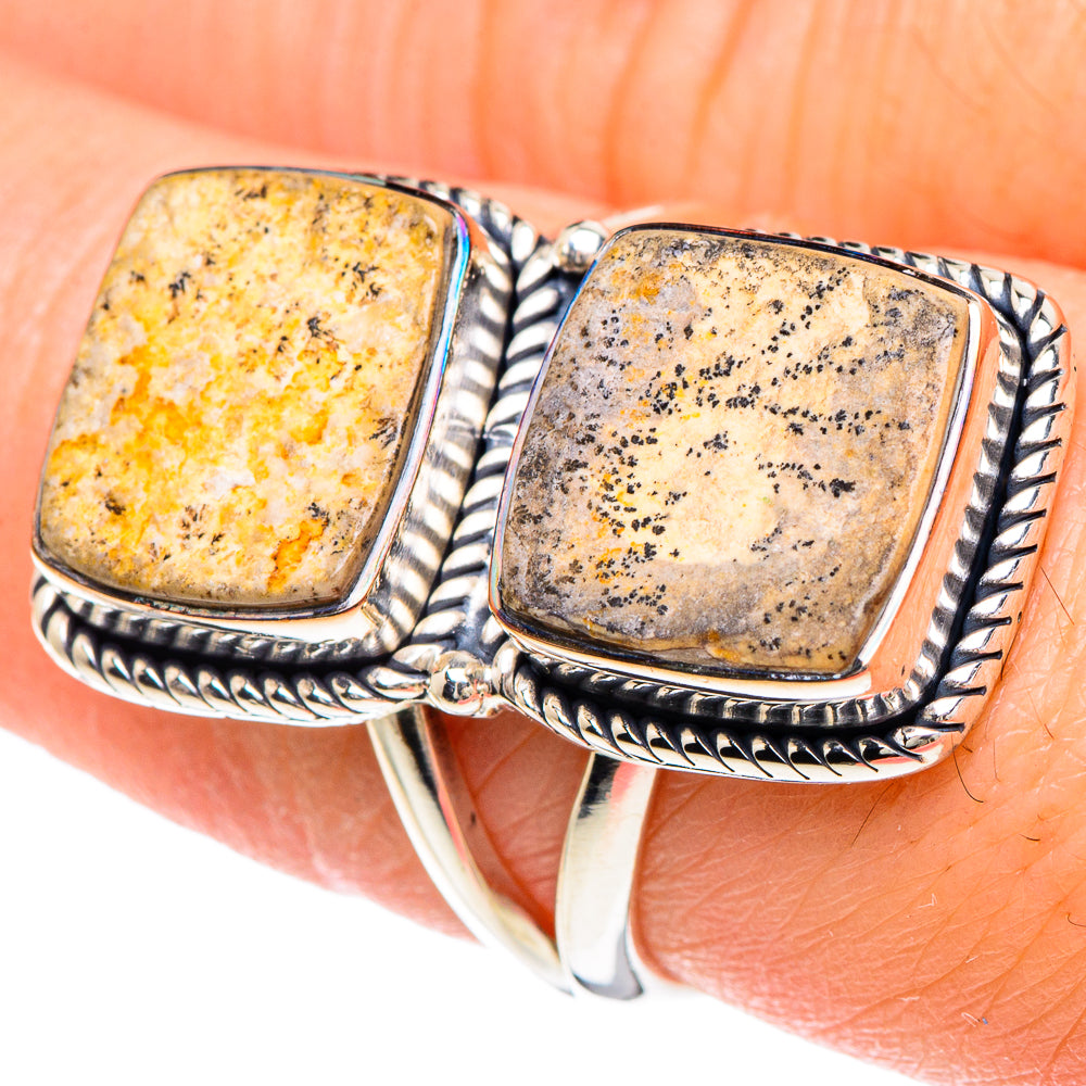 Germany Psilomelane Dendrite Rings handcrafted by Anasilvercos - RING93052