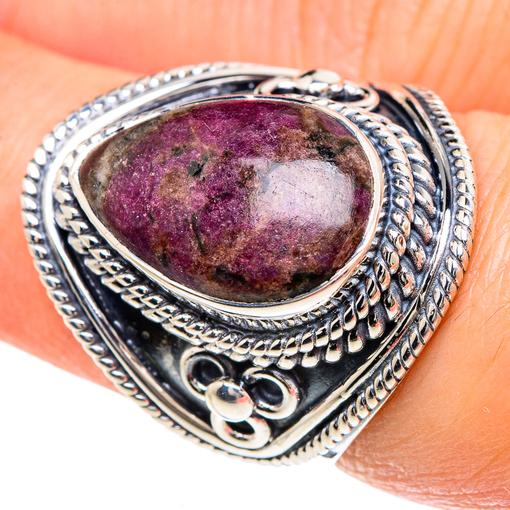 Russian Eudialyte Rings handcrafted by Anasilvercos - RING93058
