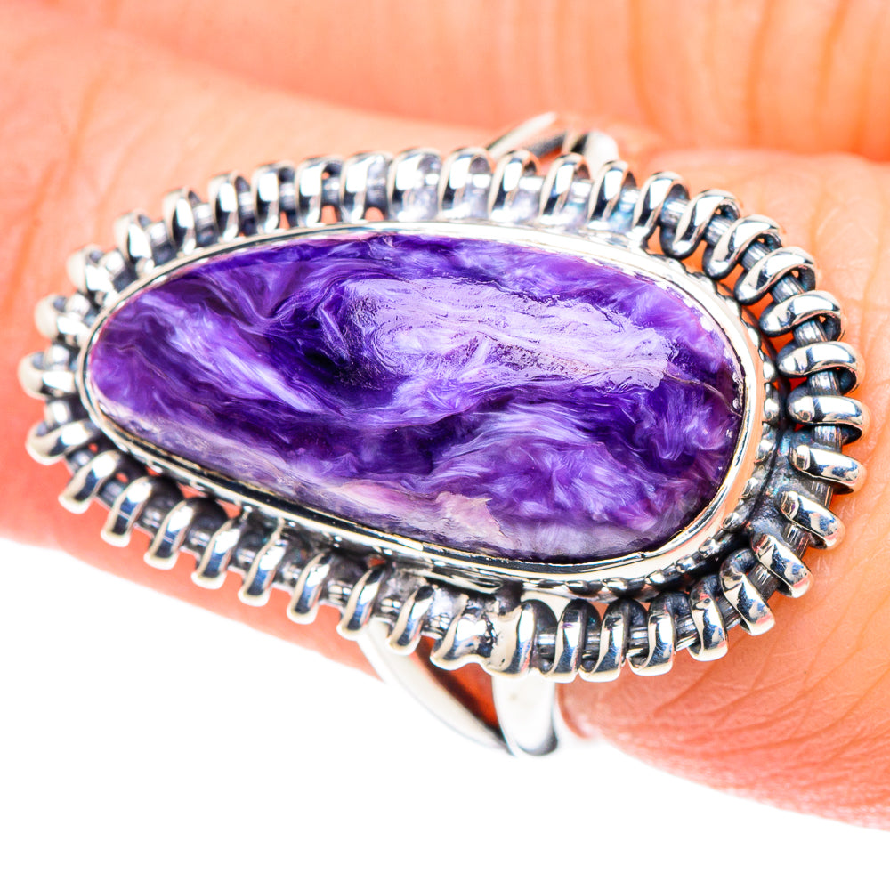 Charoite Rings handcrafted by Anasilvercos - RING93059
