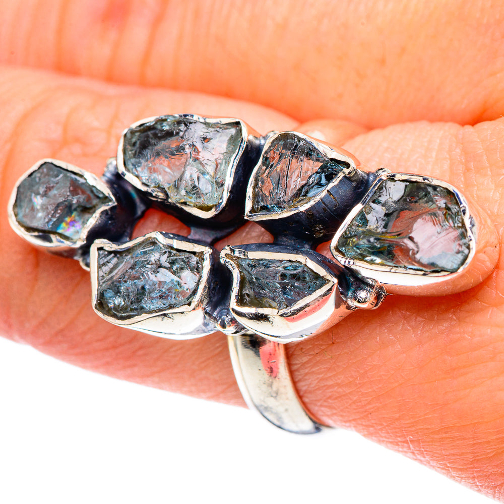 Aquamarine Rings handcrafted by Anasilvercos - RING93066
