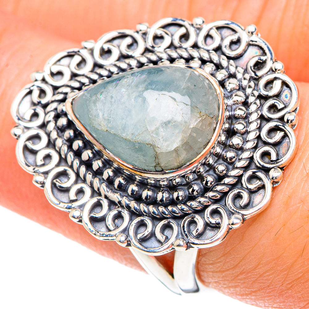 Aquamarine Rings handcrafted by Anasilvercos - RING93068