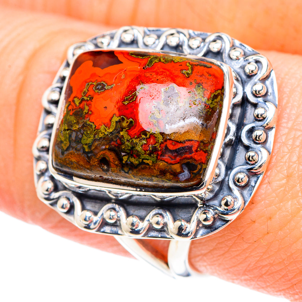 Morocco Agate Rings handcrafted by Anasilvercos - RING93071