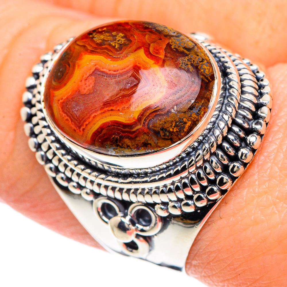 Crazy Lace Agate Rings handcrafted by Anasilvercos - RING93072