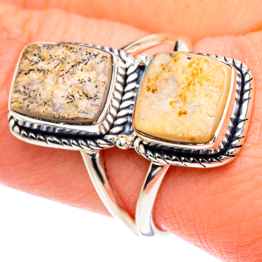 Germany Psilomelane Dendrite Rings handcrafted by Anasilvercos - RING93087