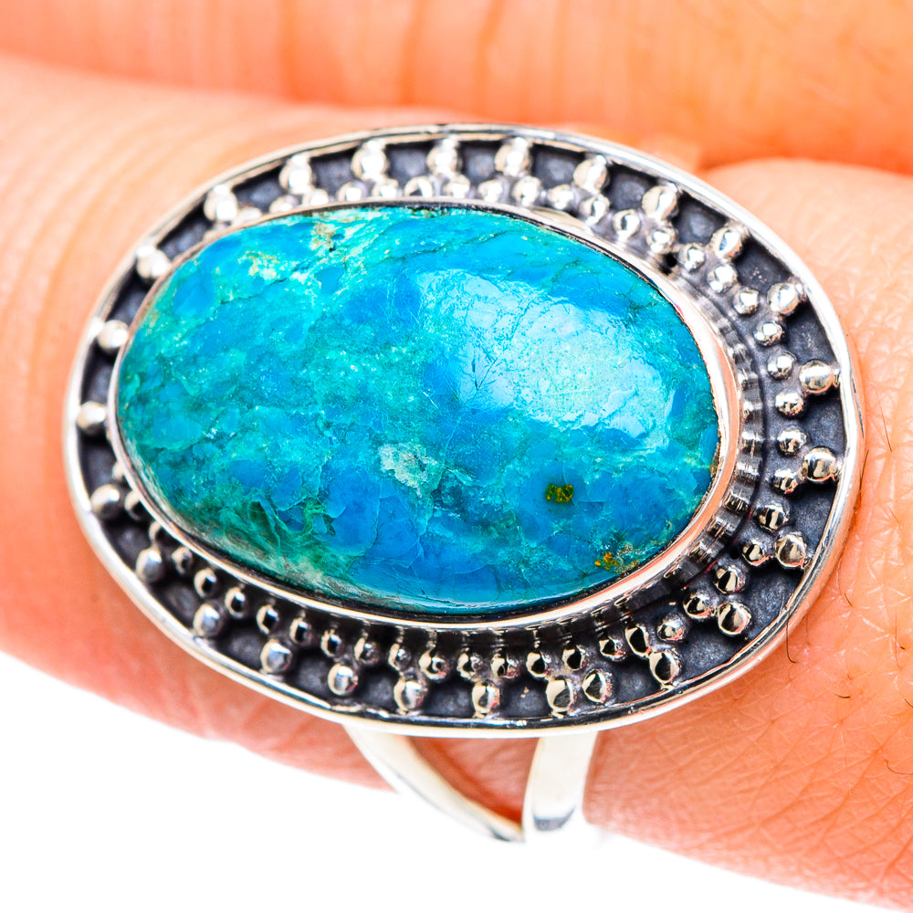 Chrysocolla Rings handcrafted by Anasilvercos - RING93096