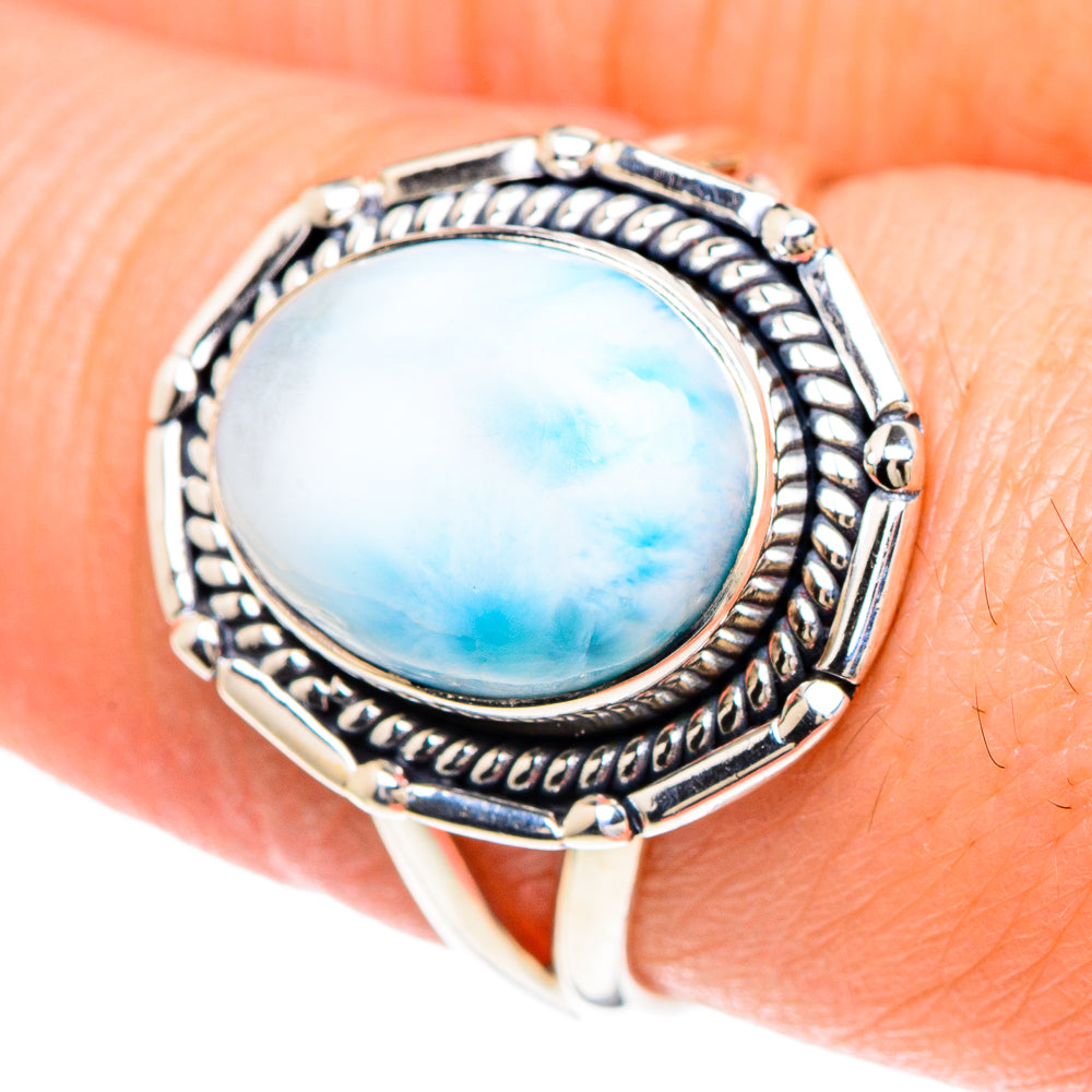 Larimar Rings handcrafted by Anasilvercos - RING93097