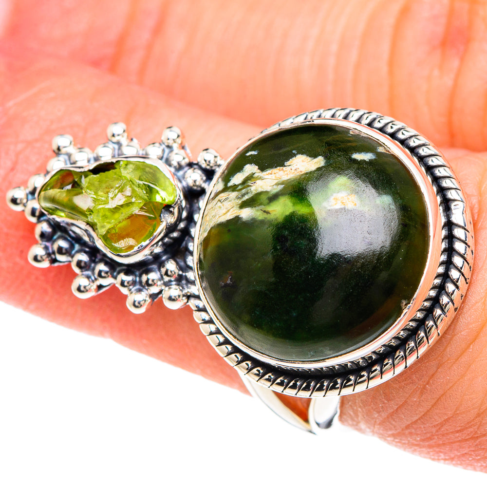 Australian Green Opal Rings handcrafted by Anasilvercos - RING93100