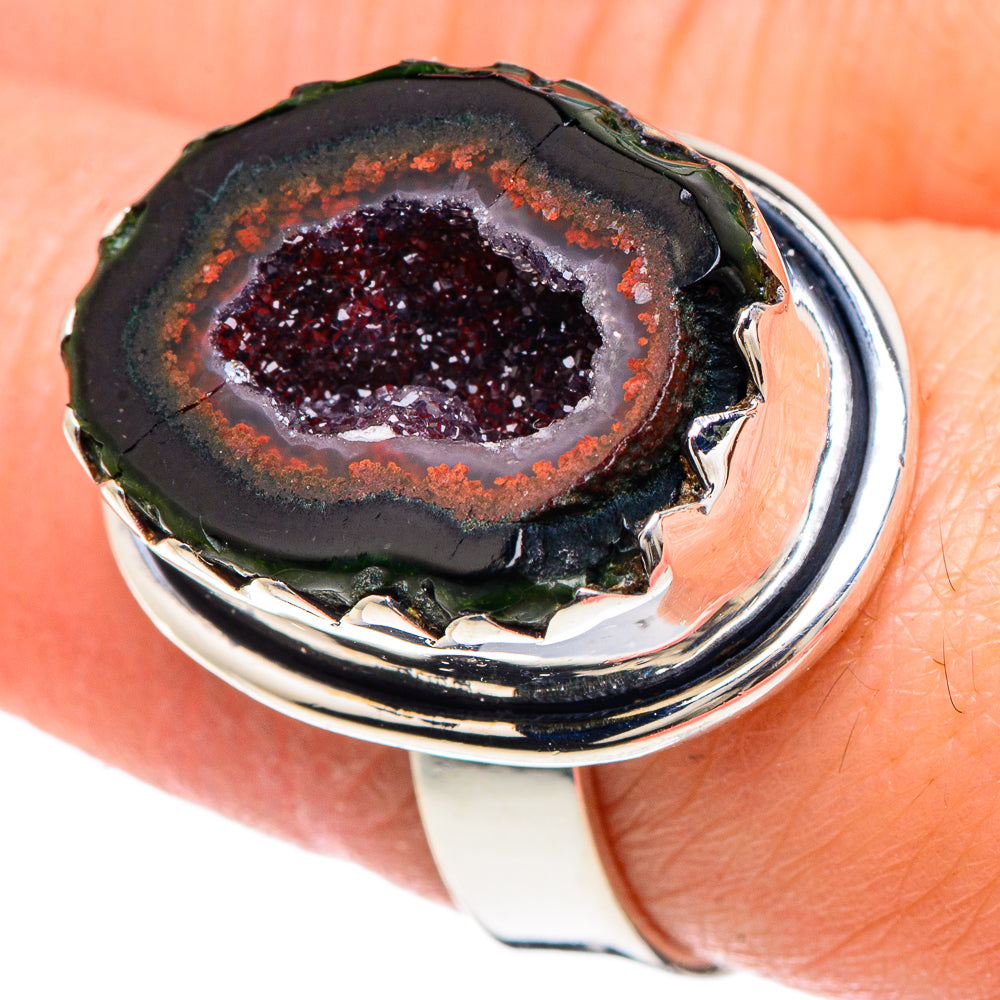 Coconut Geode Druzy Rings handcrafted by Anasilvercos - RING93103