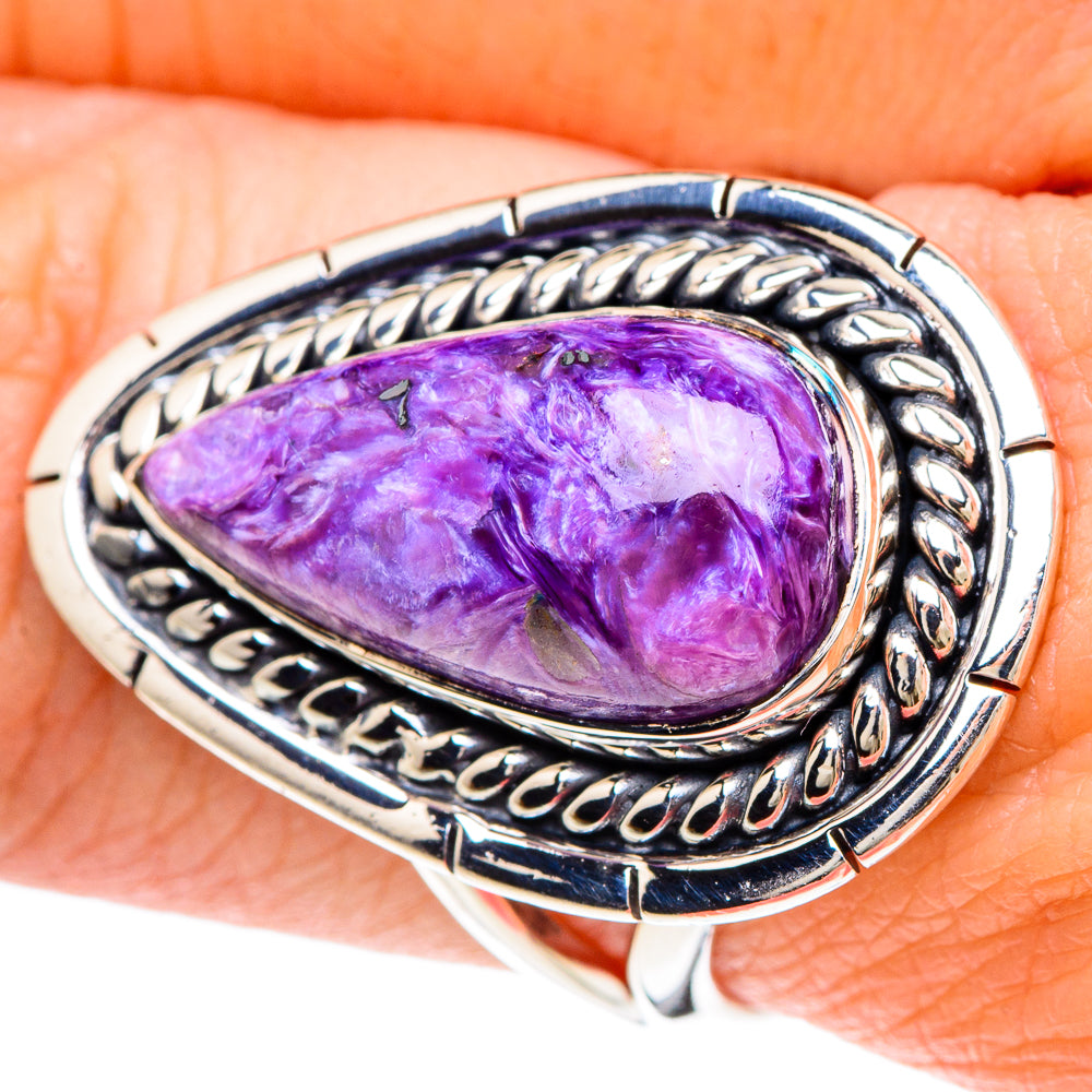 Charoite Rings handcrafted by Anasilvercos - RING93105