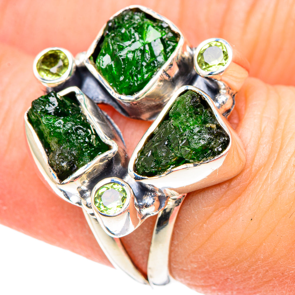 Chrome Diopside Rings handcrafted by Anasilvercos - RING93122