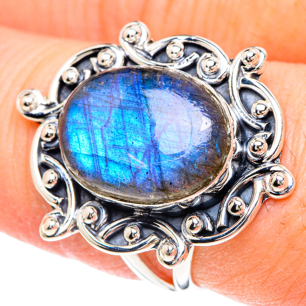 Labradorite Rings handcrafted by Anasilvercos - RING93140