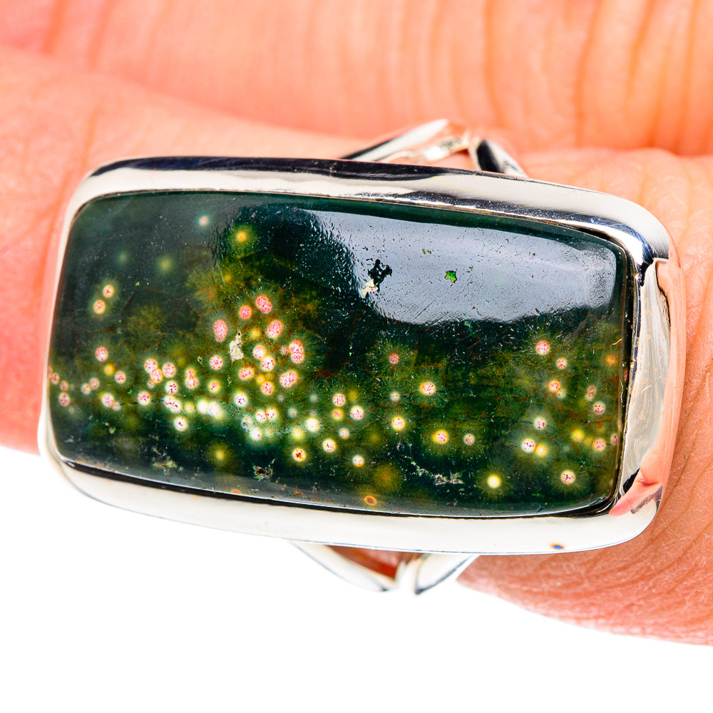 Ocean Jasper Rings handcrafted by Anasilvercos - RING93152
