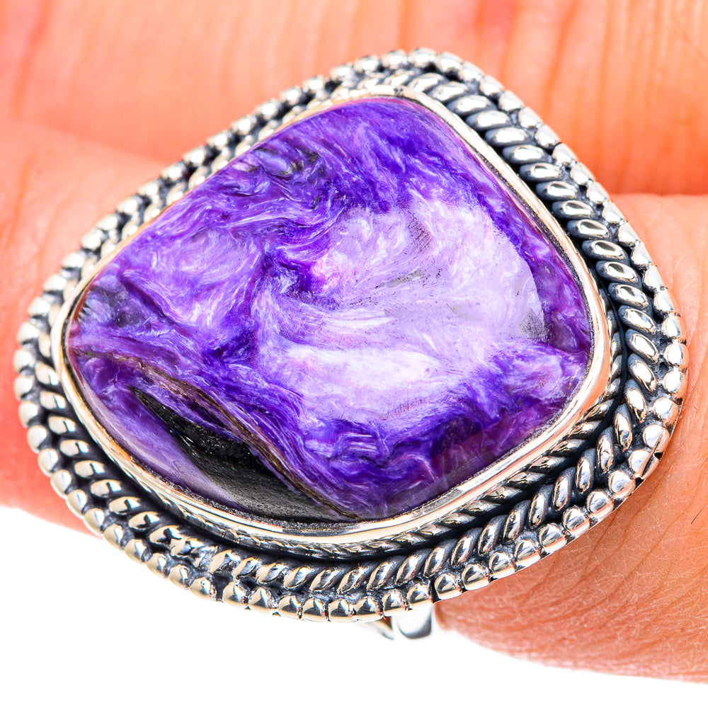 Charoite Rings handcrafted by Anasilvercos - RING93162