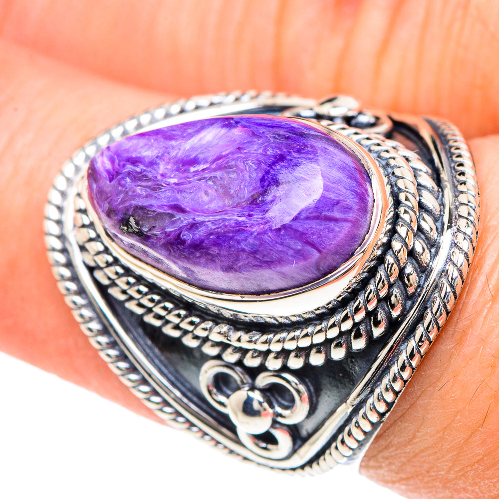 Charoite Rings handcrafted by Anasilvercos - RING93163