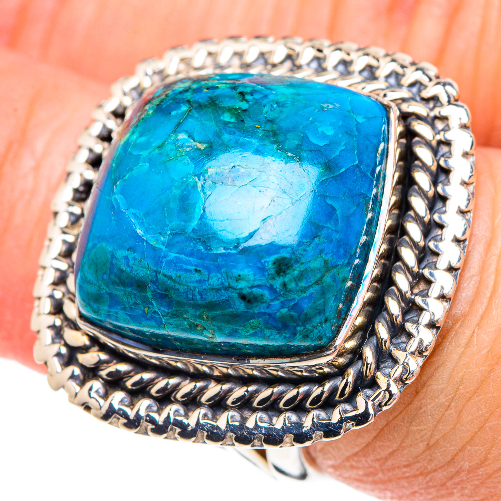 Chrysocolla Rings handcrafted by Anasilvercos - RING93178