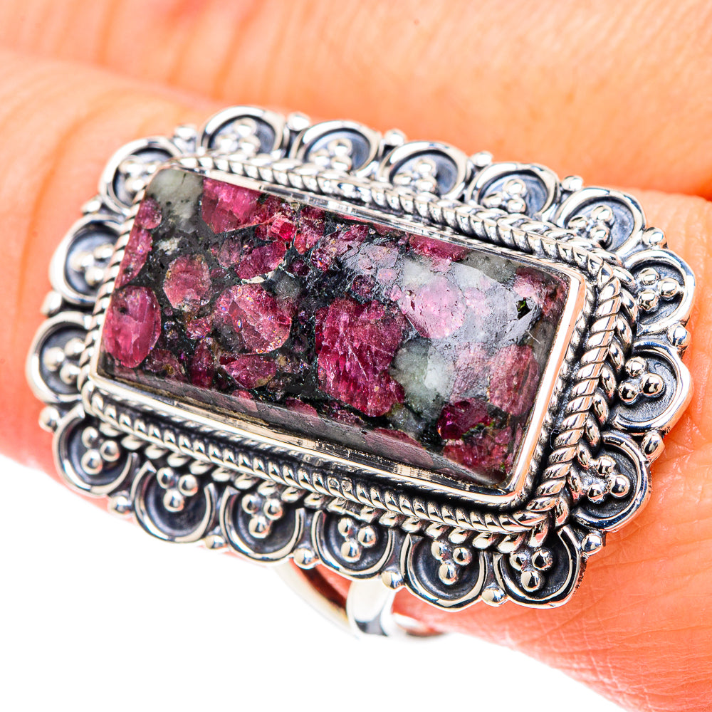 Russian Eudialyte Rings handcrafted by Anasilvercos - RING93189