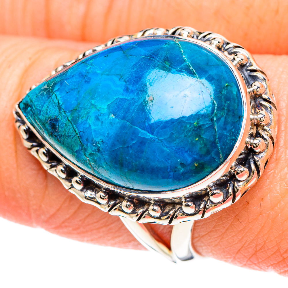 Chrysocolla Rings handcrafted by Anasilvercos - RING93206