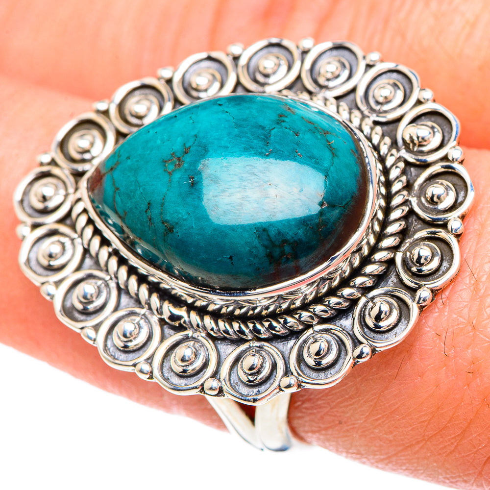 Chrysocolla Rings handcrafted by Anasilvercos - RING93209