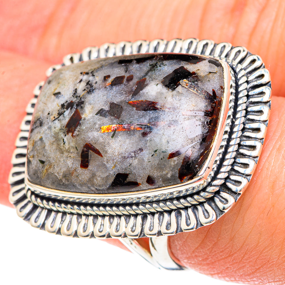 Astrophyllite Rings handcrafted by Anasilvercos - RING93214