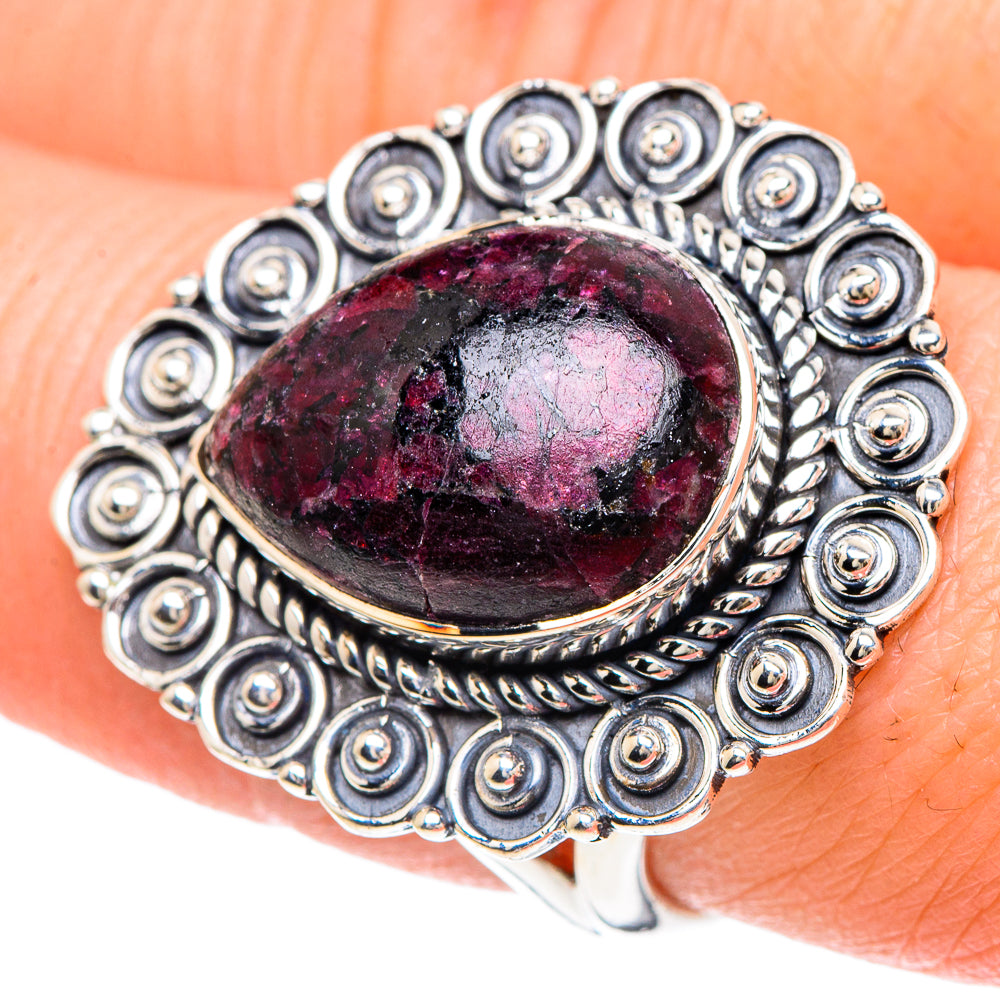 Russian Eudialyte Rings handcrafted by Anasilvercos - RING93220