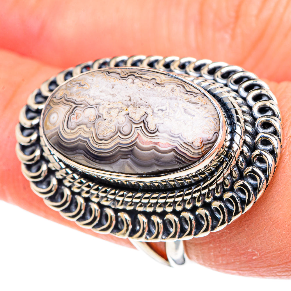 Laguna Lace Agate Rings handcrafted by Anasilvercos - RING93230