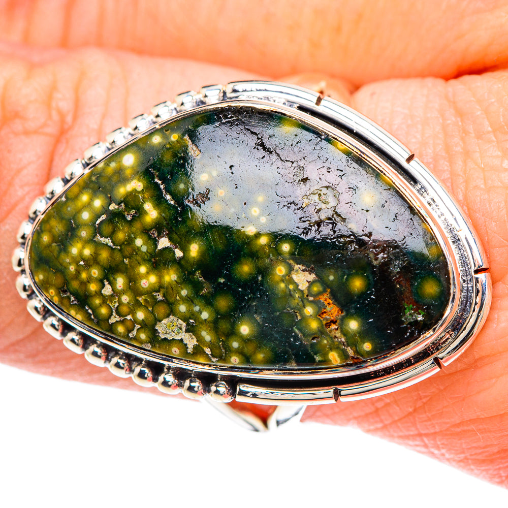 Ocean Jasper Rings handcrafted by Anasilvercos - RING93247
