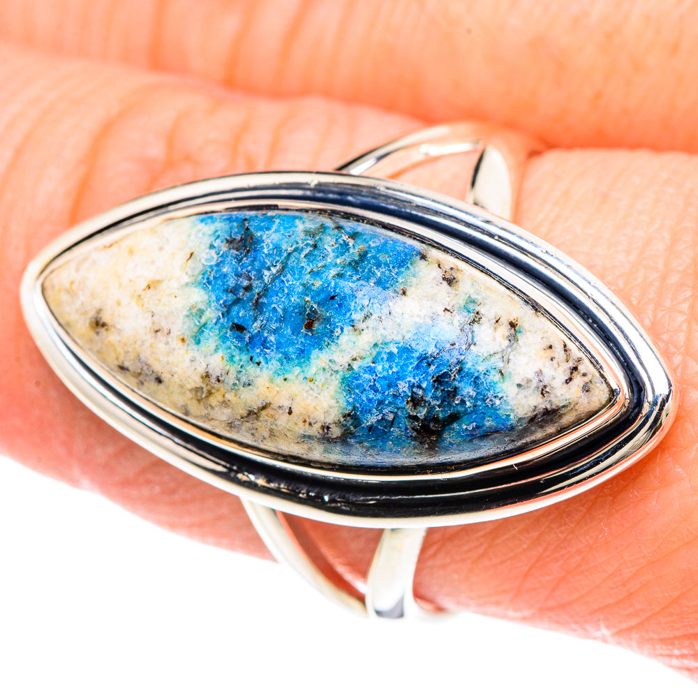K2 Blue Azurite Rings handcrafted by Anasilvercos - RING93265