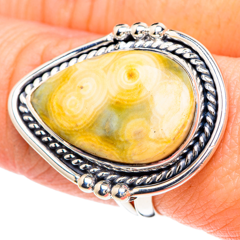 Ocean Jasper Rings handcrafted by Anasilvercos - RING93272