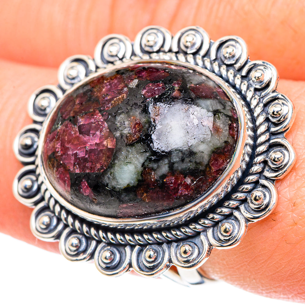 Russian Eudialyte Rings handcrafted by Anasilvercos - RING93279