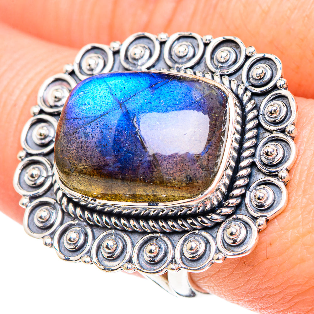 Labradorite Rings handcrafted by Anasilvercos - RING93287