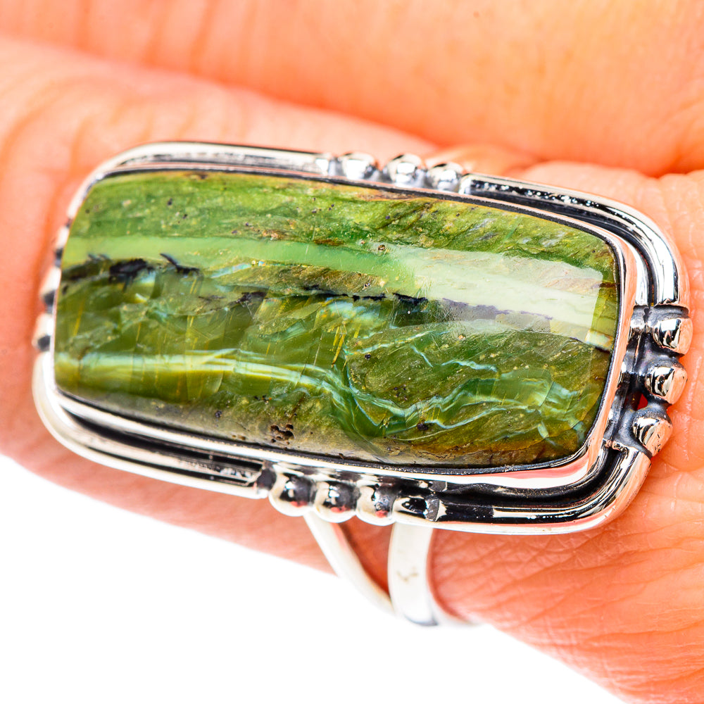 Serpentine Stone Rings handcrafted by Anasilvercos - RING93289