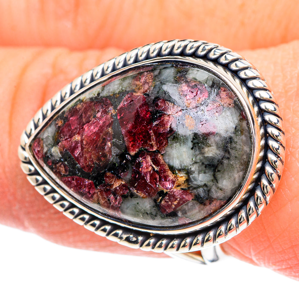 Russian Eudialyte Rings handcrafted by Anasilvercos - RING93317