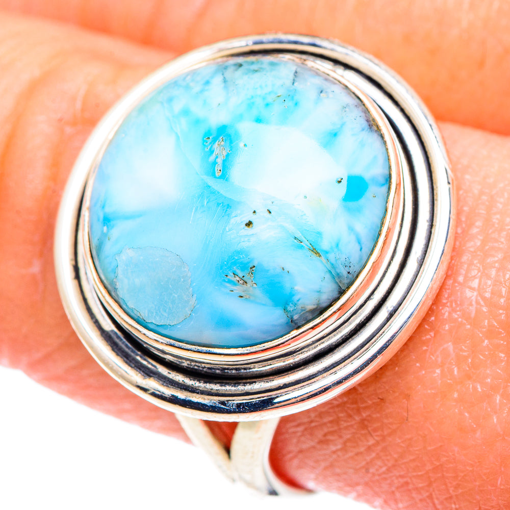 Larimar Rings handcrafted by Anasilvercos - RING93321