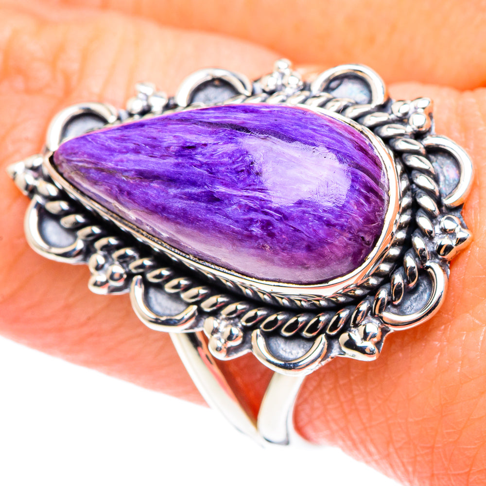 Charoite Rings handcrafted by Anasilvercos - RING93332