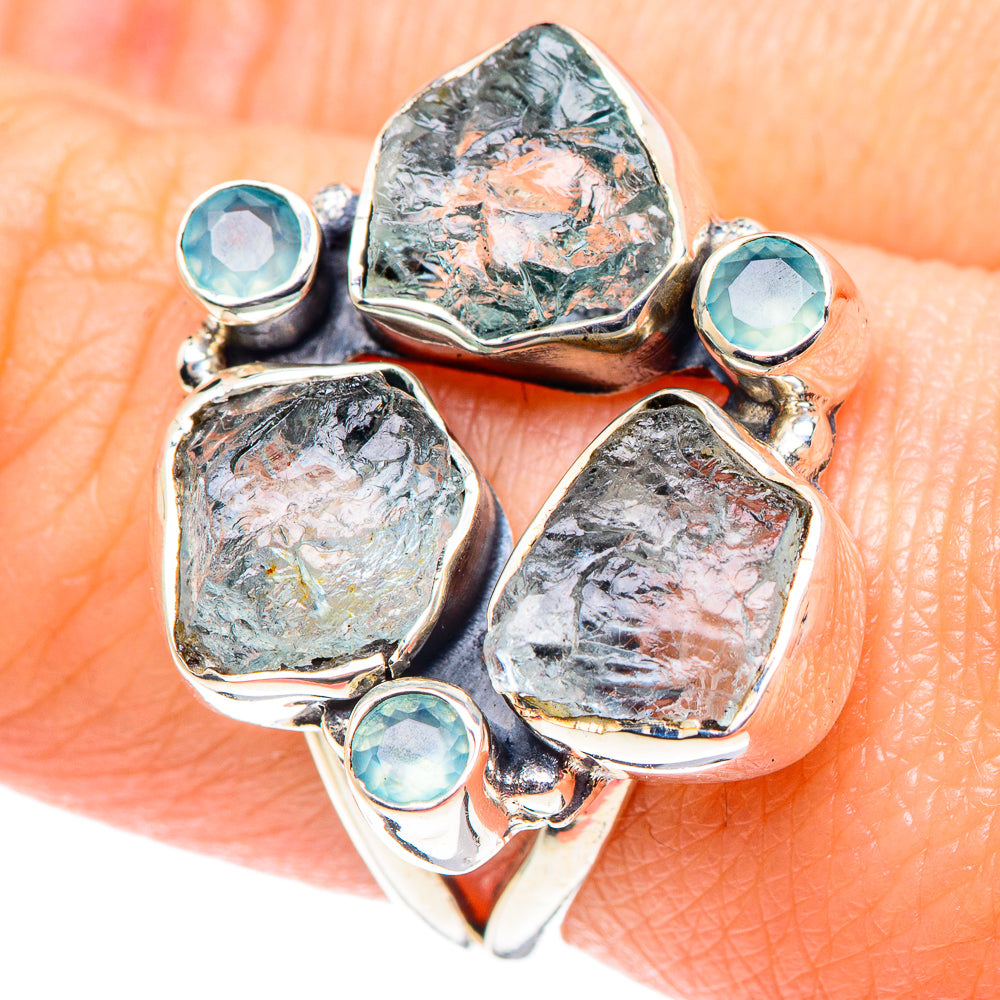 Aquamarine Rings handcrafted by Anasilvercos - RING93342