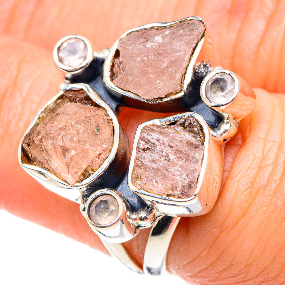 Rose Quartz Rings handcrafted by Anasilvercos - RING93352