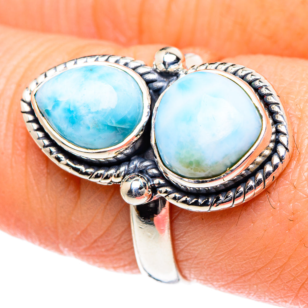 Larimar Rings handcrafted by Anasilvercos - RING93360
