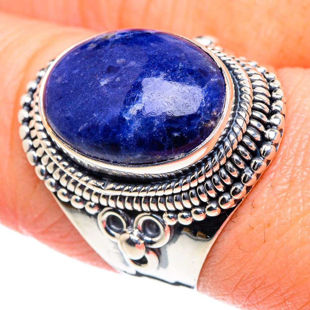 Sodalite Rings handcrafted by Anasilvercos - RING93361