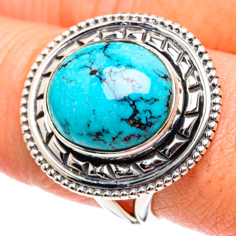 Tibetan Turquoise Rings handcrafted by Anasilvercos - RING93382