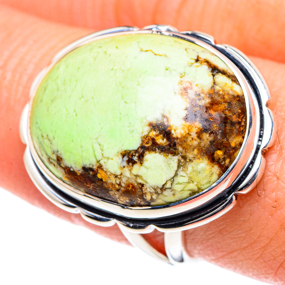 Lemon Chrysoprase Rings handcrafted by Anasilvercos - RING93386
