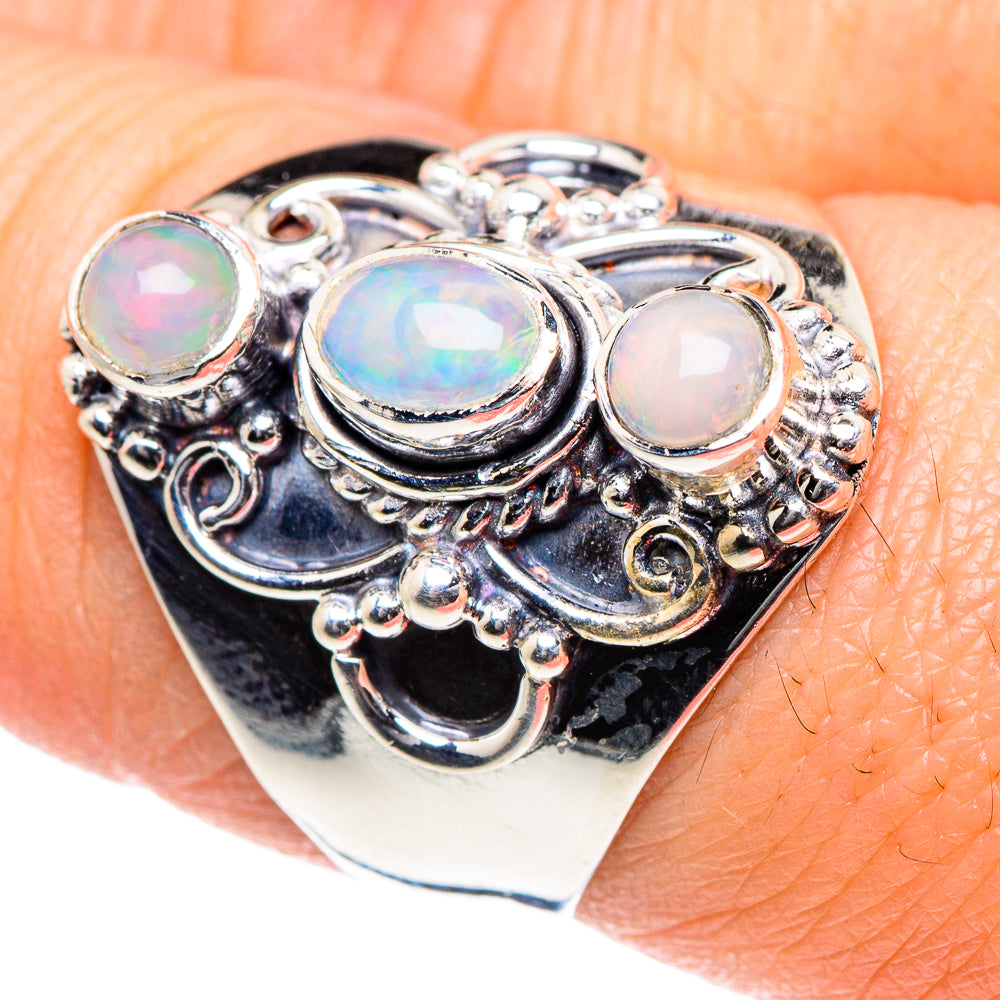 Ethiopian Opal Rings handcrafted by Anasilvercos - RING93396