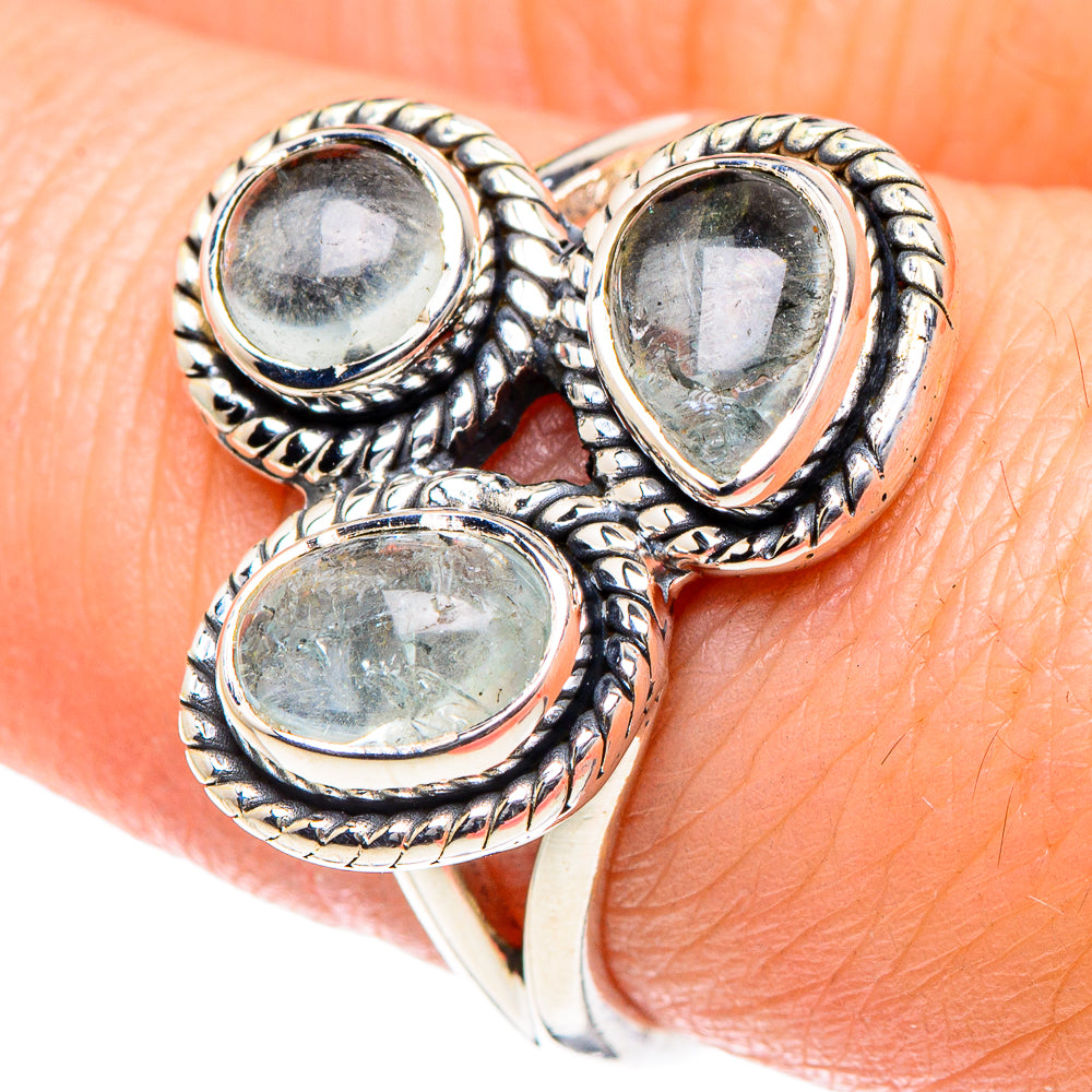 Aquamarine Rings handcrafted by Anasilvercos - RING93398