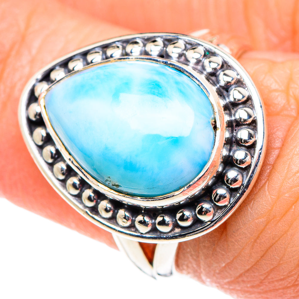 Larimar Rings handcrafted by Anasilvercos - RING93403