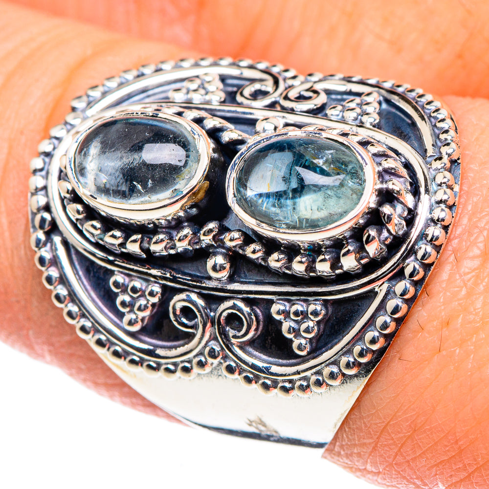 Aquamarine Rings handcrafted by Anasilvercos - RING93404
